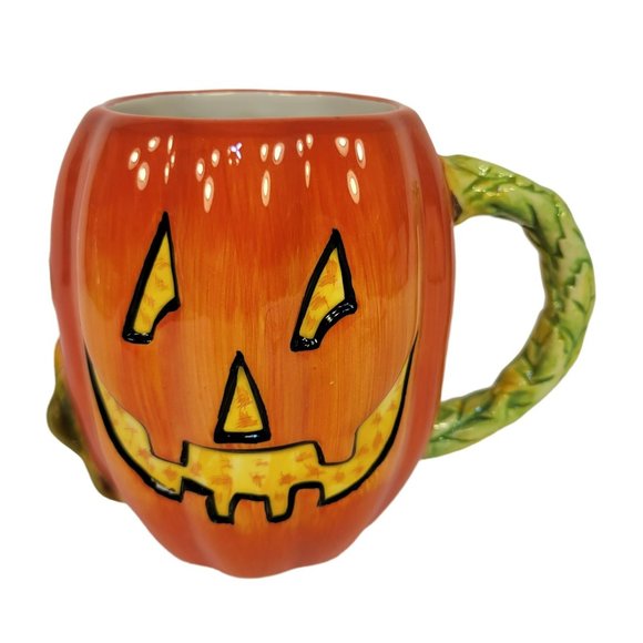 Susan Winget Orange Pumpkin Halloween Mug Certified International - Picture 1 of 9
